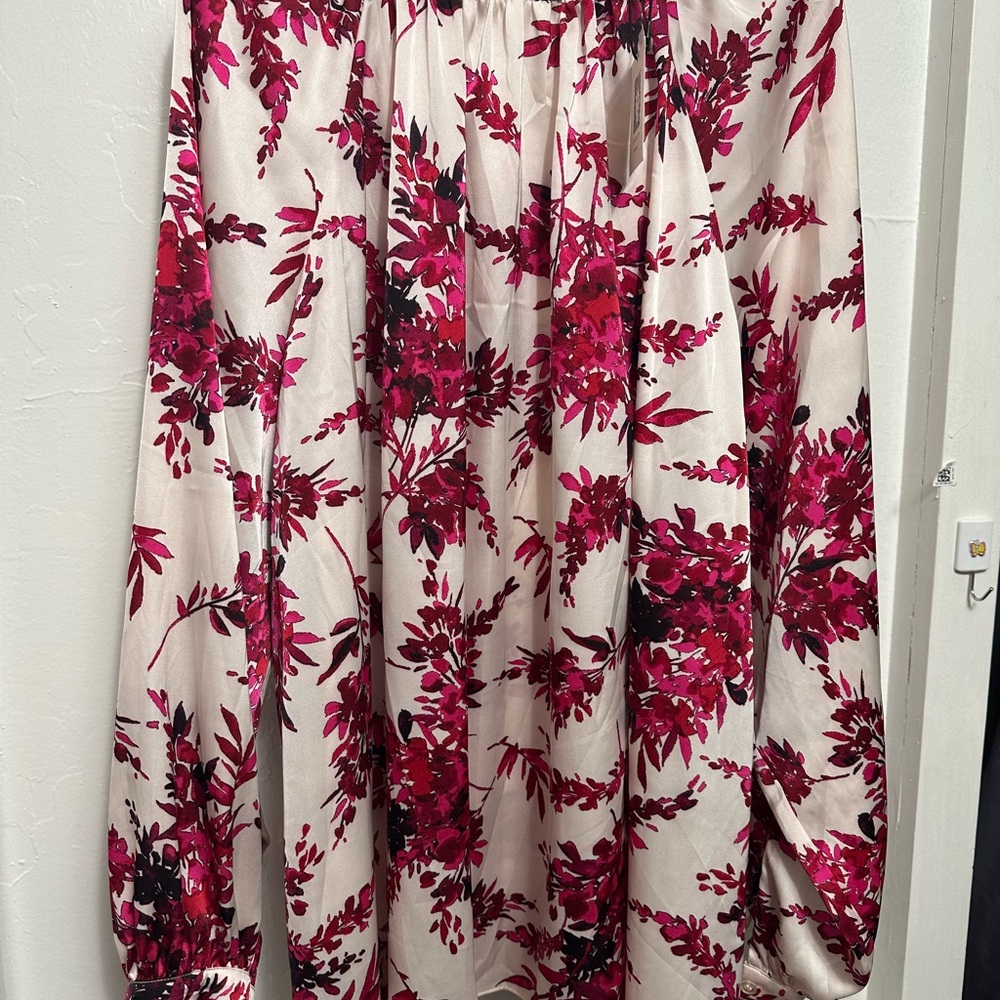 Anne Klein floral Long-Sleeve blouse